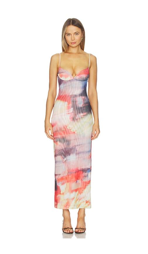 Miaou Florence Dress in Orange,Purple by MIAOU