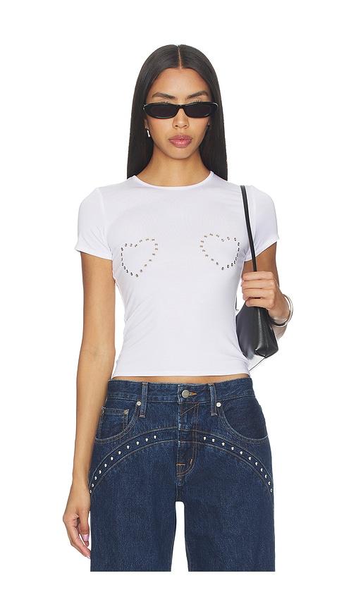 Miaou Mini Tee in White by MIAOU