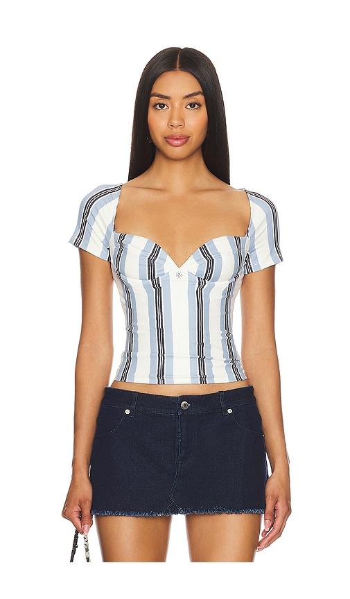 Miaou Olivia Top in Blue by MIAOU