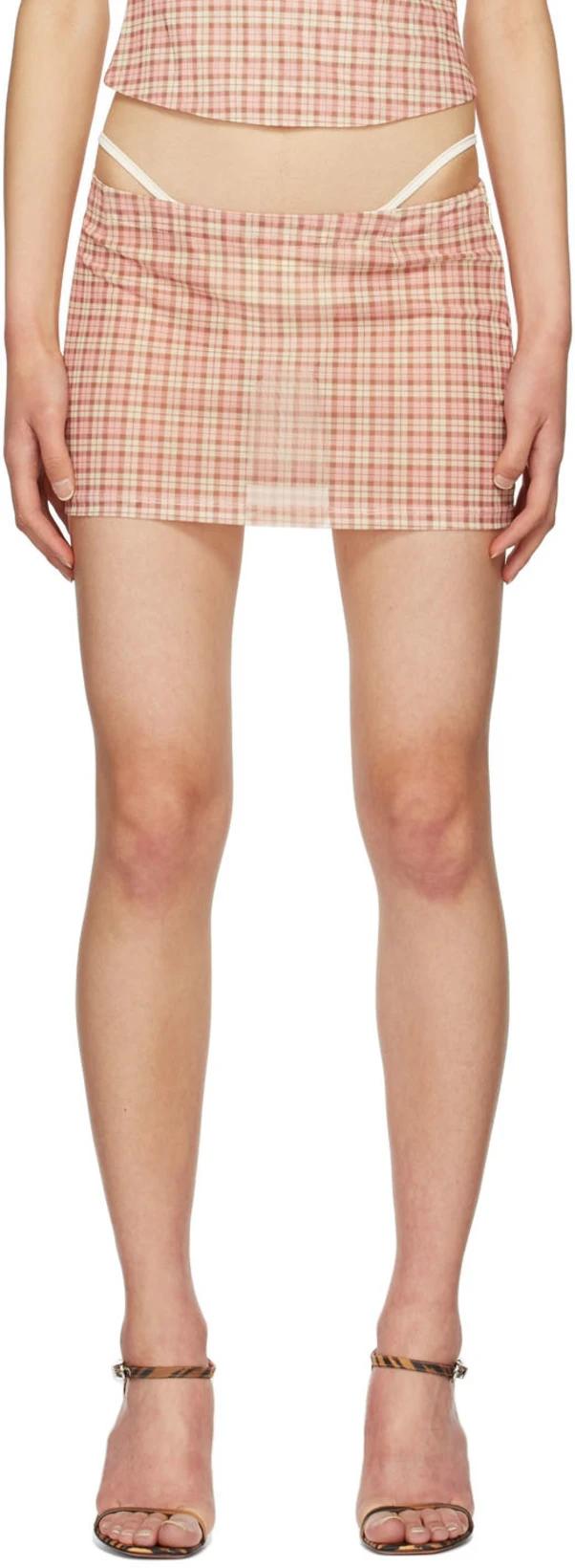 Pink Fig Mini Skirt by MIAOU