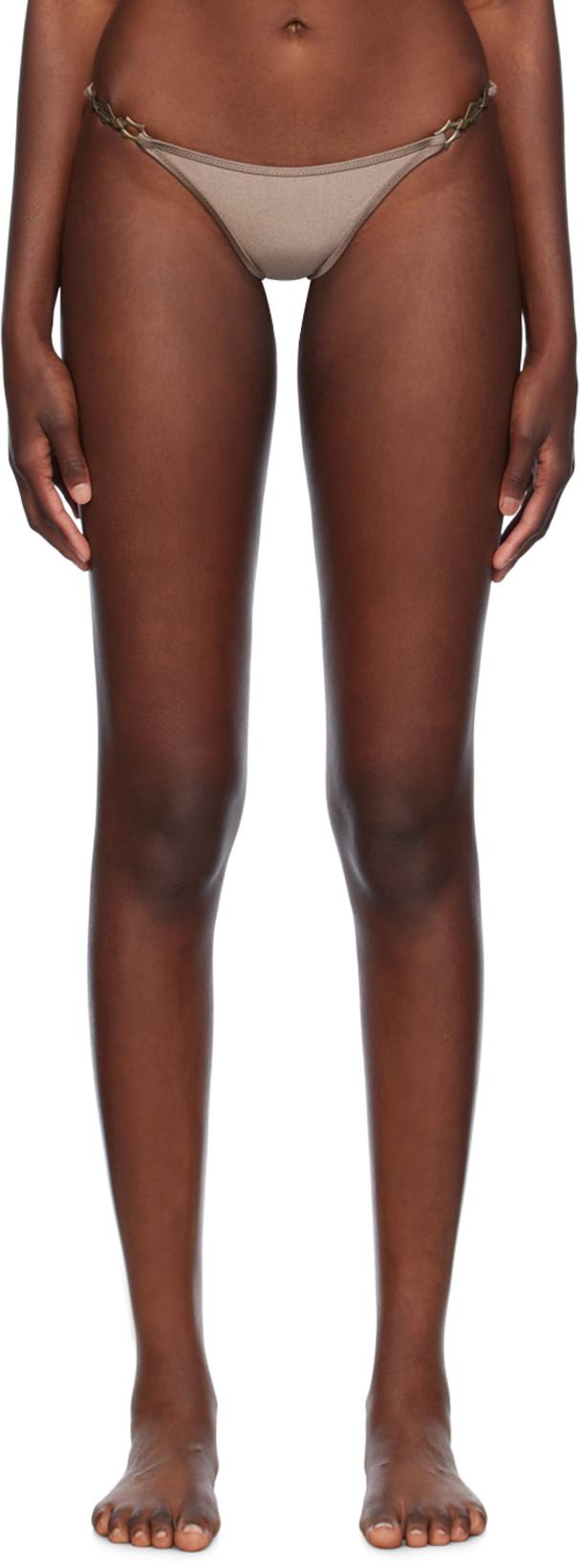 Taupe Nicola Bikini Bottom by MIAOU