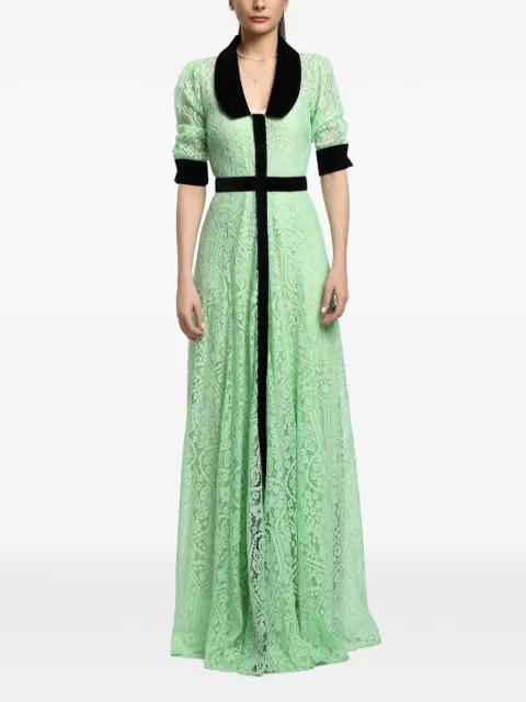 Bergamot lace maxi dress by MIAU BY CLARA ROTESCU