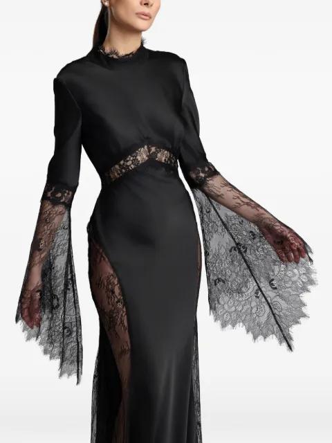 Columbine lace-detail maxi dress by MIAU BY CLARA ROTESCU