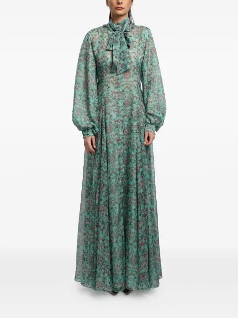 Riyadh floral-print maxi dress by MIAU BY CLARA ROTESCU