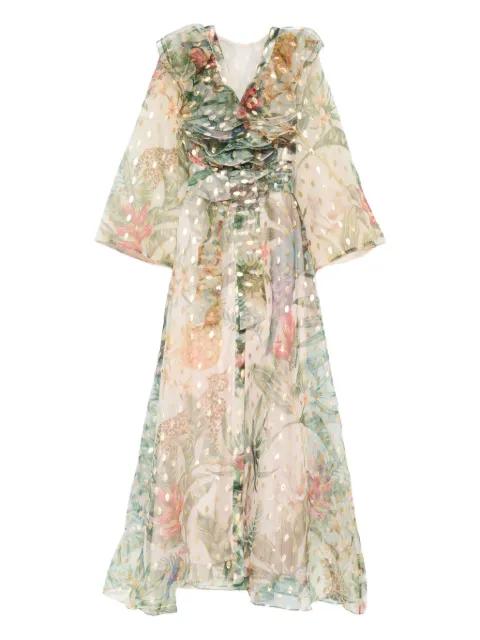 floral-print maxi dress by MIAU BY CLARA ROTESCU