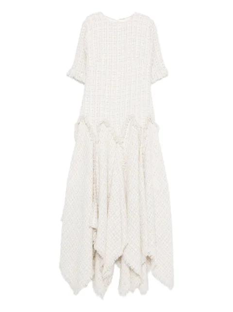 fringed maxi dress by MIAU BY CLARA ROTESCU