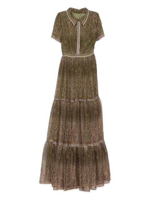 paisley-print maxi dress by MIAU BY CLARA ROTESCU