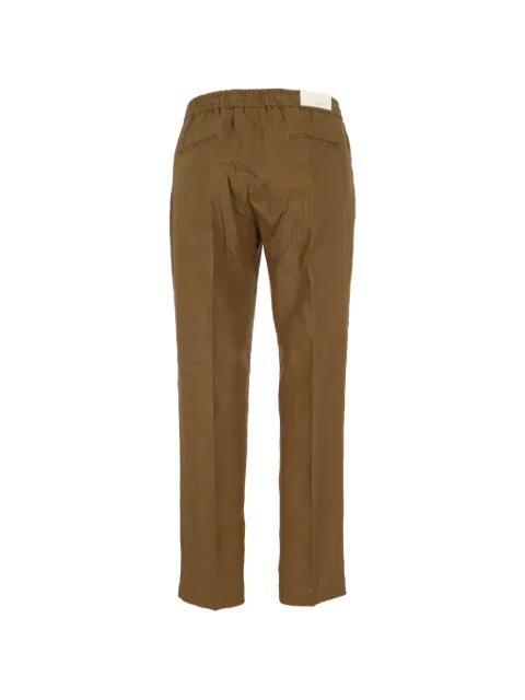 drawstring-waist linen trousers by MICHAEL COAL