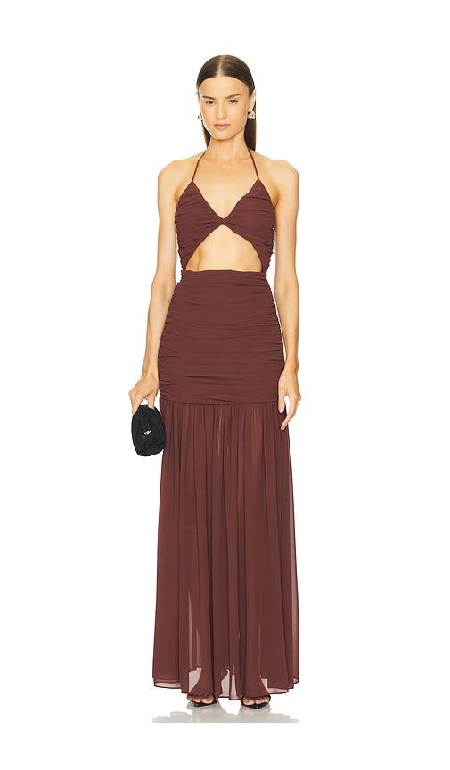 Michael Costello x REVOLVE Acacia Gown in Brown by MICHAEL COSTELLO