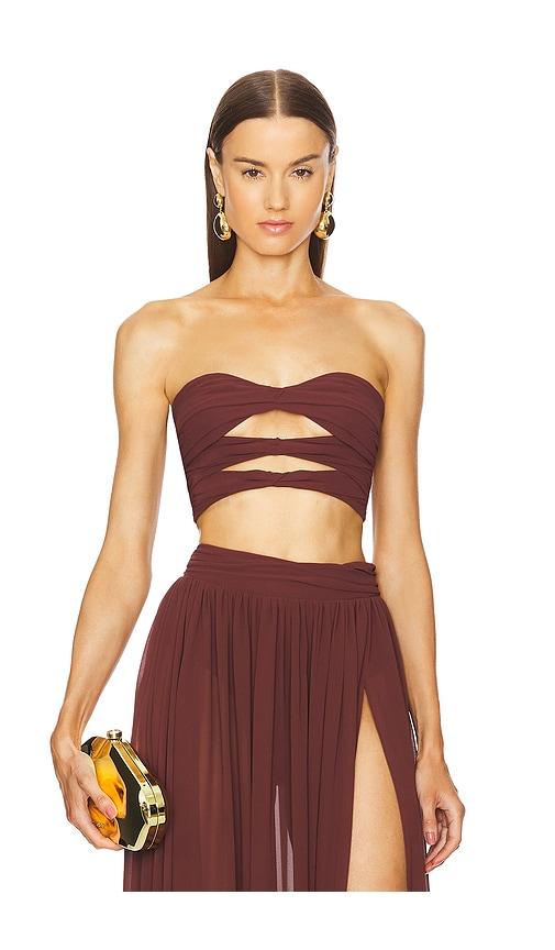 Michael Costello x REVOLVE Acacia Top in Brown by MICHAEL COSTELLO