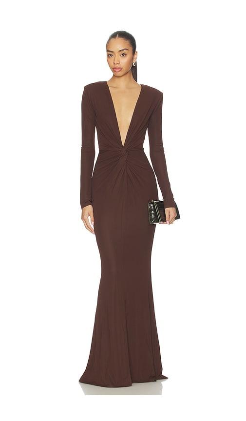 Michael Costello x REVOLVE Acqua Gown in Brown by MICHAEL COSTELLO