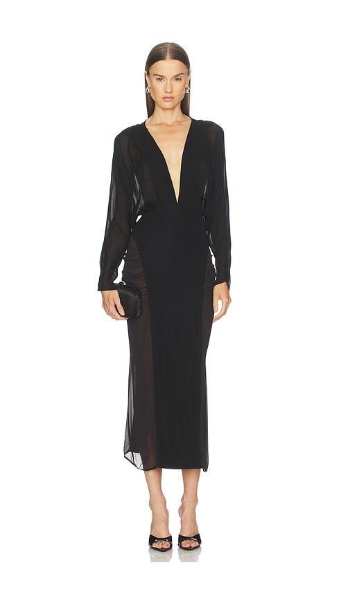 Michael Costello x REVOLVE Benedita Midi Dress in Black by MICHAEL COSTELLO