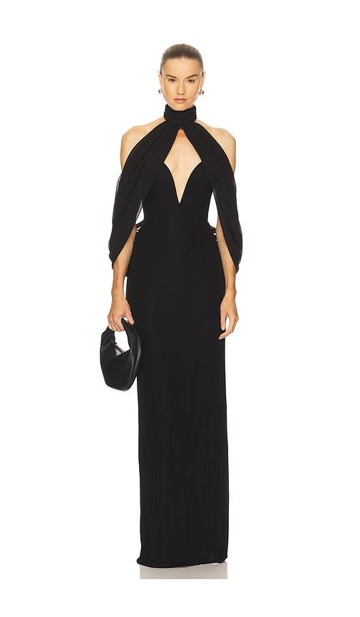 Michael Costello x REVOLVE Braga Gown in Black by MICHAEL COSTELLO