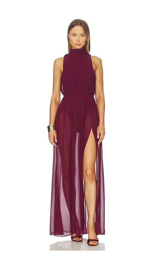 Michael Costello x REVOLVE Cadiz Gown in Burgundy by MICHAEL COSTELLO