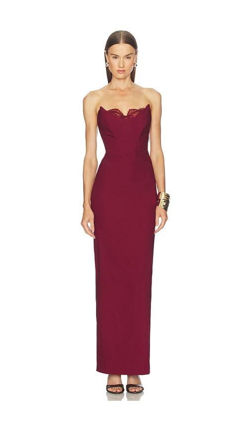 Michael Costello x REVOLVE Louisa Gown in Burgundy by MICHAEL COSTELLO