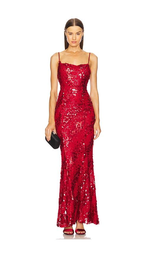 Michael Costello x REVOLVE Marlene Gown in Red by MICHAEL COSTELLO