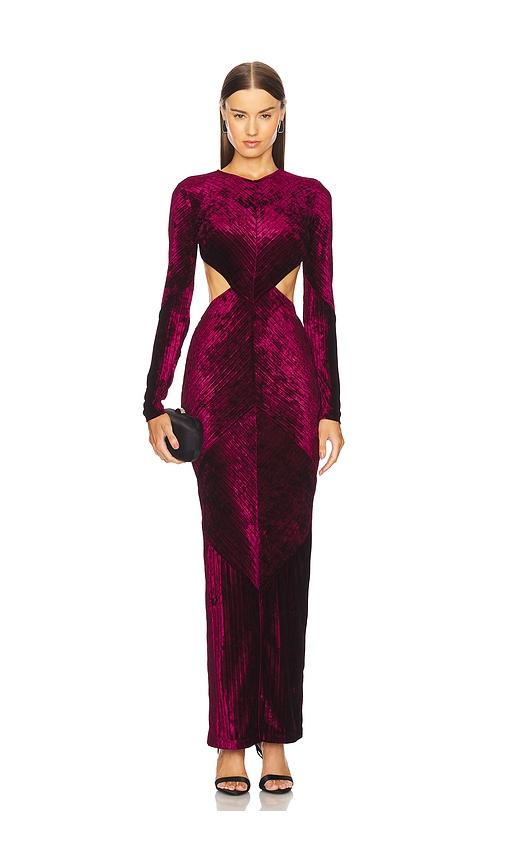 Michael Costello x REVOLVE Spencer Gown in Burgundy by MICHAEL COSTELLO