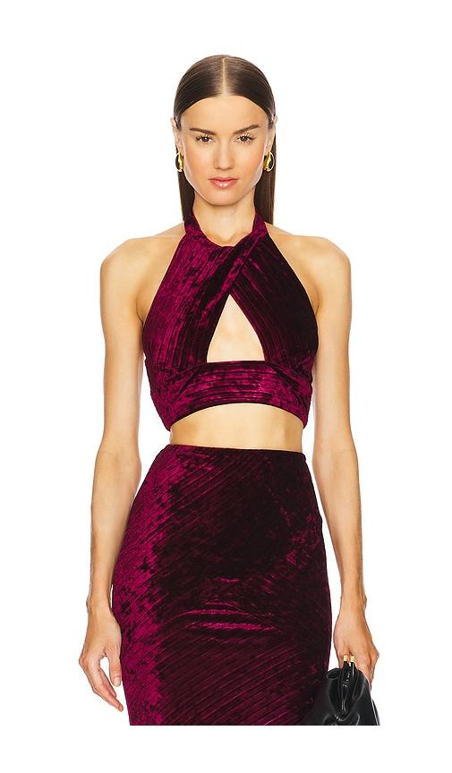 Michael Costello x REVOLVE Spencer Top in Burgundy by MICHAEL COSTELLO