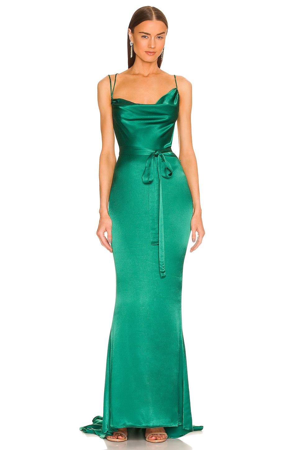 Michael Costello x REVOLVE Tonya Gown in Green by MICHAEL COSTELLO