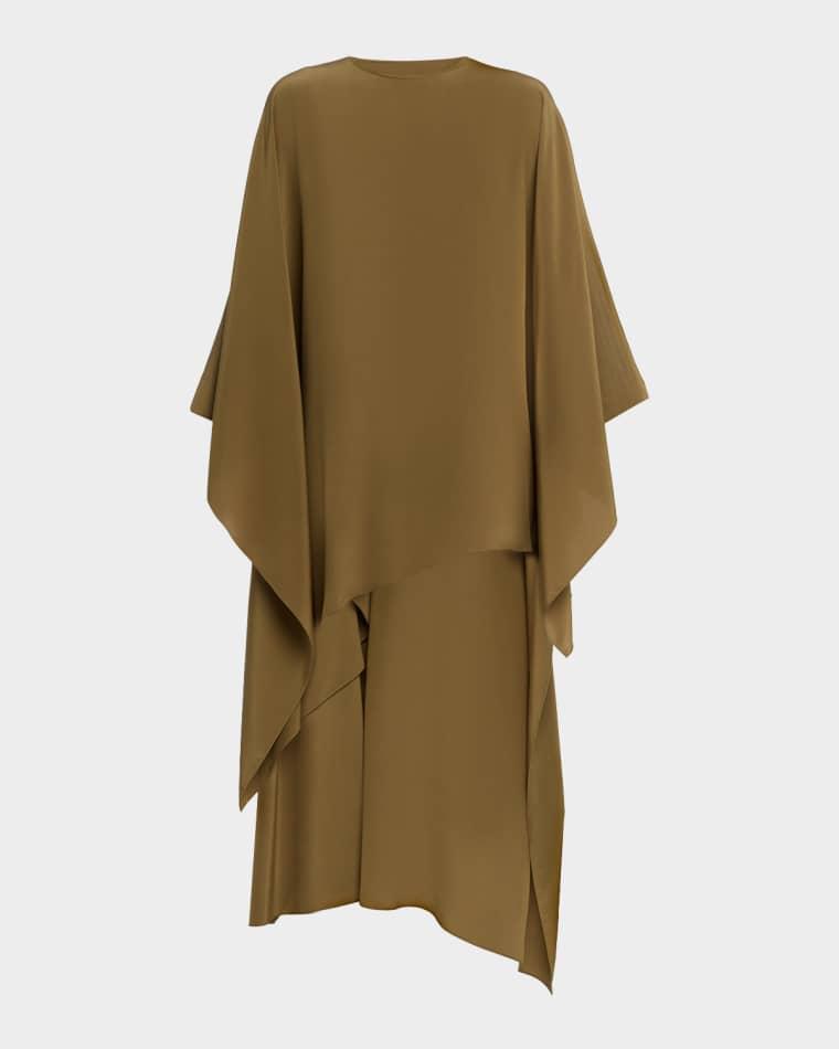 Asymmetric High-Low Silk Dress by MICHAEL KORS