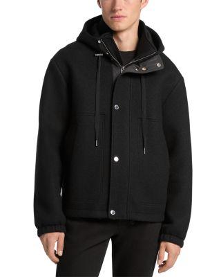 Bonded Wool Blend Hooded Jacket by MICHAEL KORS