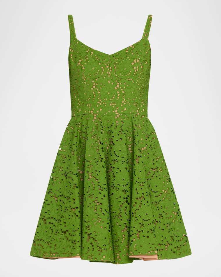 Broderie Anglaise Bustier Mini Dress by MICHAEL KORS