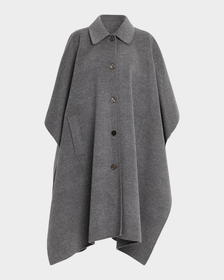 Collared Wool Poncho Coat by MICHAEL KORS