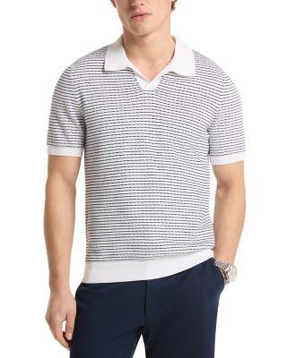 Dash Stripe Johnny Collar Polo Shirt by MICHAEL KORS