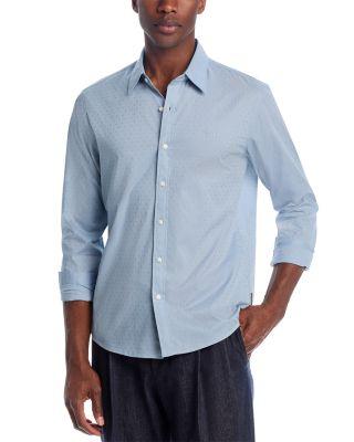 Dobby Dot Slim Fit Button Down Shirt by MICHAEL KORS
