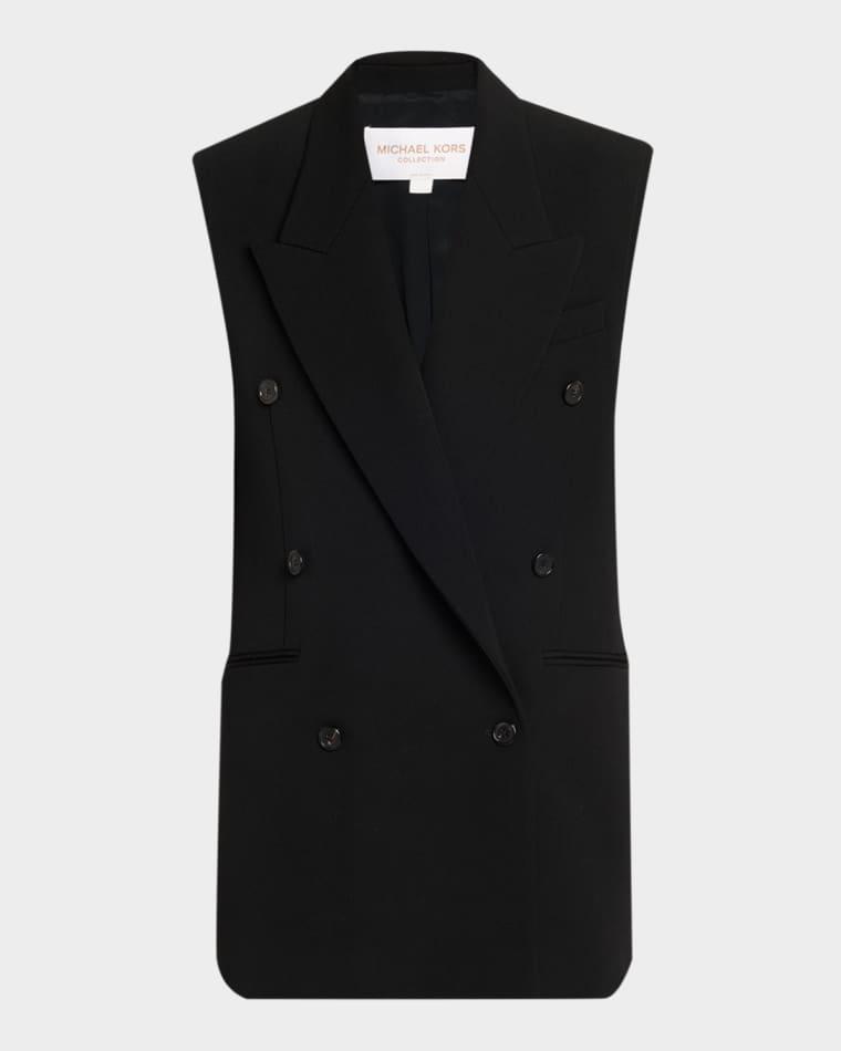 Double-Breasted Wool Gabardine Vest by MICHAEL KORS