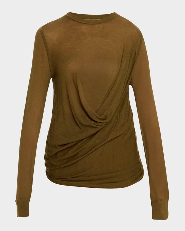 Draped Wool-Cashmere Top by MICHAEL KORS