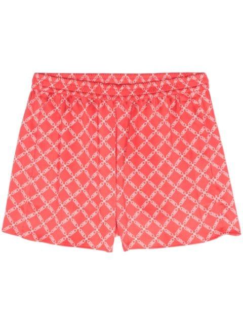 Empire logo-print satin shorts by MICHAEL KORS