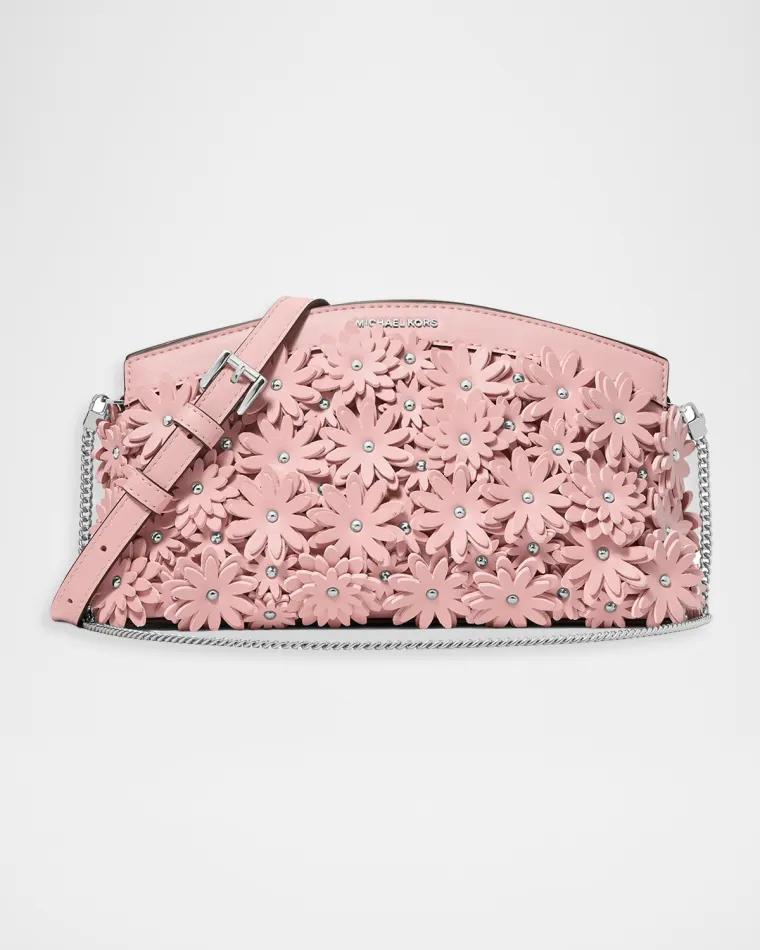 Floral Applique Dome Clutch Bag by MICHAEL KORS