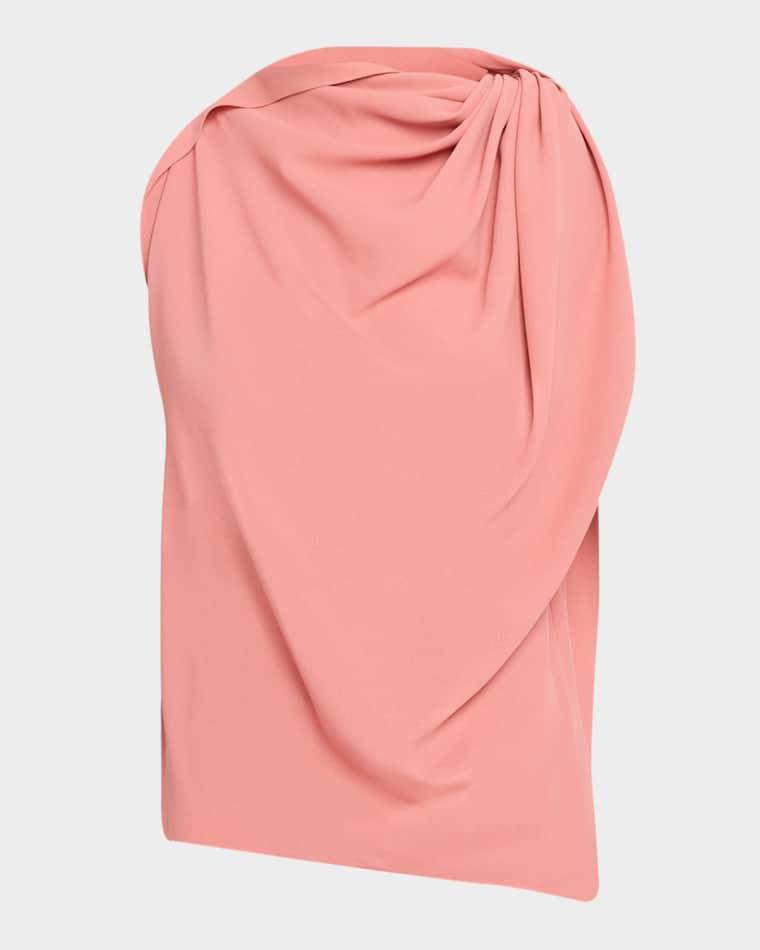 Fluid Wool Draped Sleeveless Blouse by MICHAEL KORS