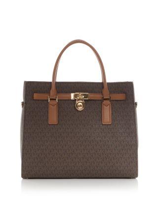 Hamilton Moderne Large Leather Satchel by MICHAEL KORS