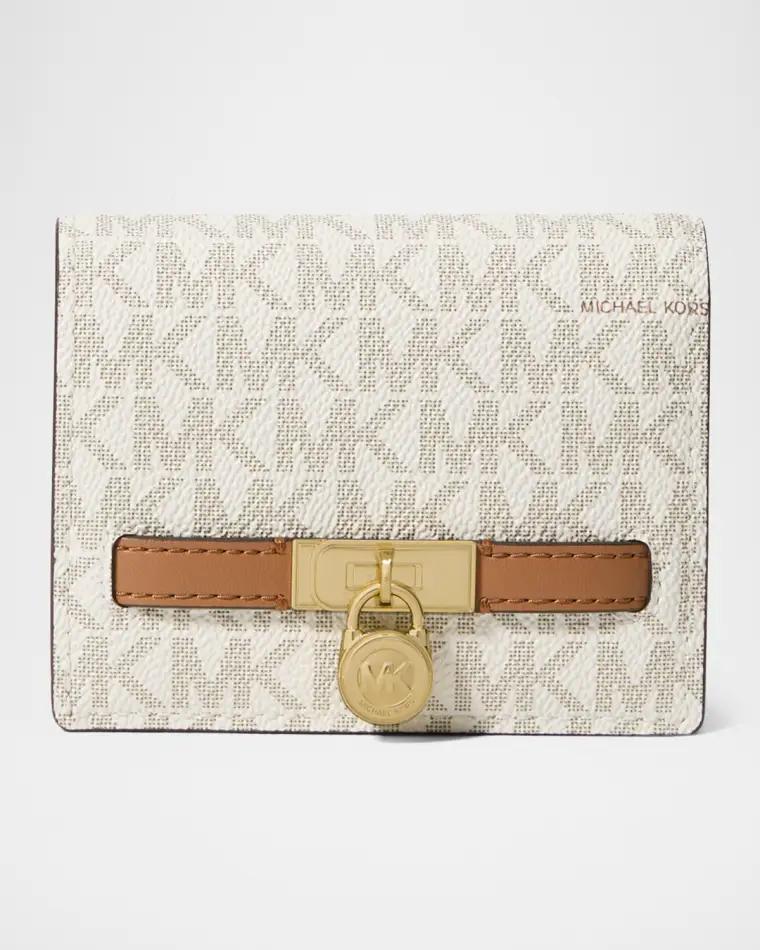 Hamilton Moderne Small Logo-Print Canvas Wallet by MICHAEL KORS