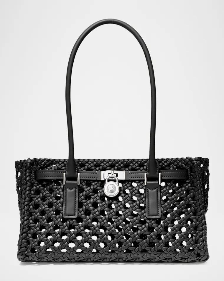Hamilton Small Woven East-West Tote Bag by MICHAEL KORS