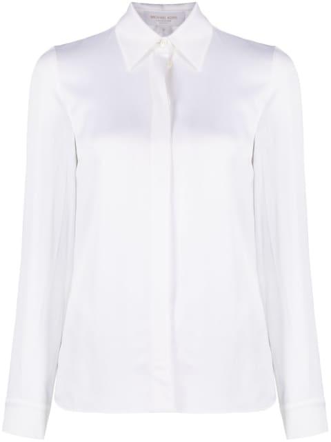 Hansen charmeuse long-sleeve shirt by MICHAEL KORS