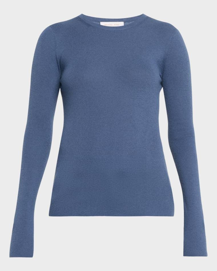 Hutton Ribbed Crewneck Cashmere Pullover by MICHAEL KORS