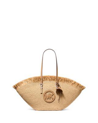 Isa Large Crochet Straw Fan Tote Bag by MICHAEL KORS