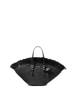 Isa Small Fan Crochet Straw Tote by MICHAEL KORS