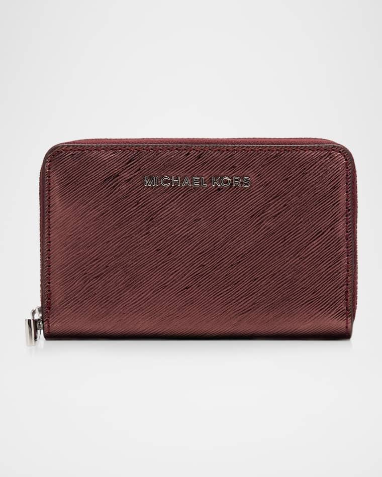 Jet Set Small Metallic Faux Leather Wallet by MICHAEL KORS