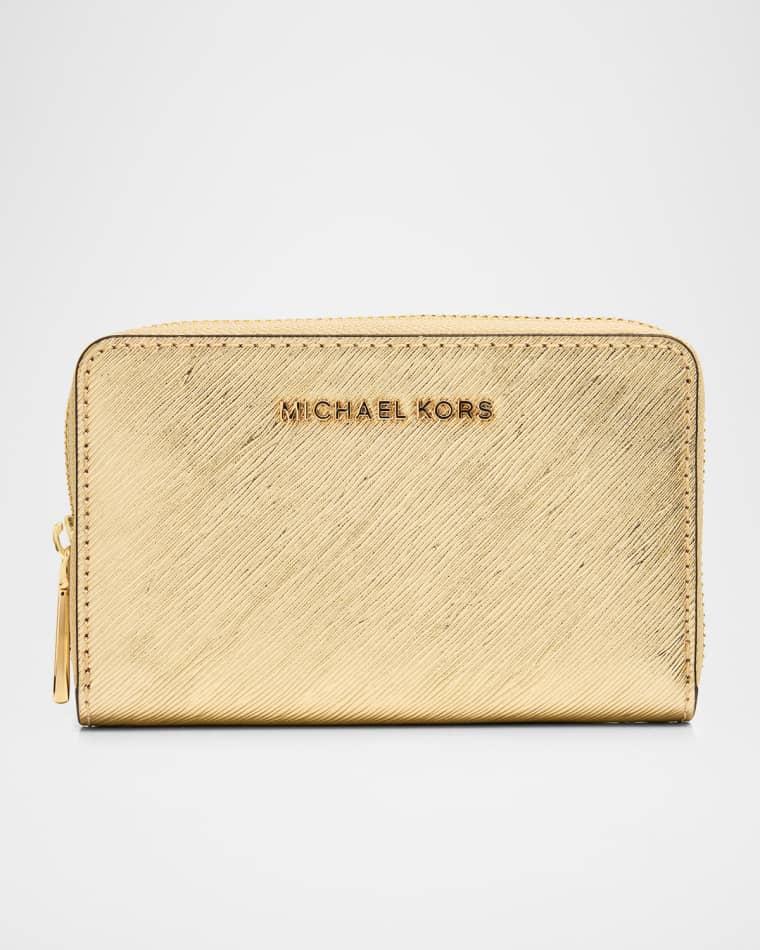 Jet Set Small Metallic Faux Leather Wallet by MICHAEL KORS