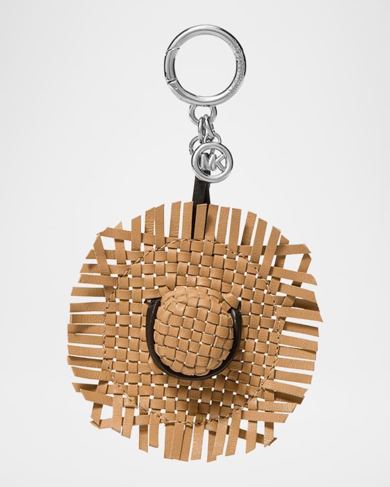 Leather Woven Hat Bag Charm by MICHAEL KORS