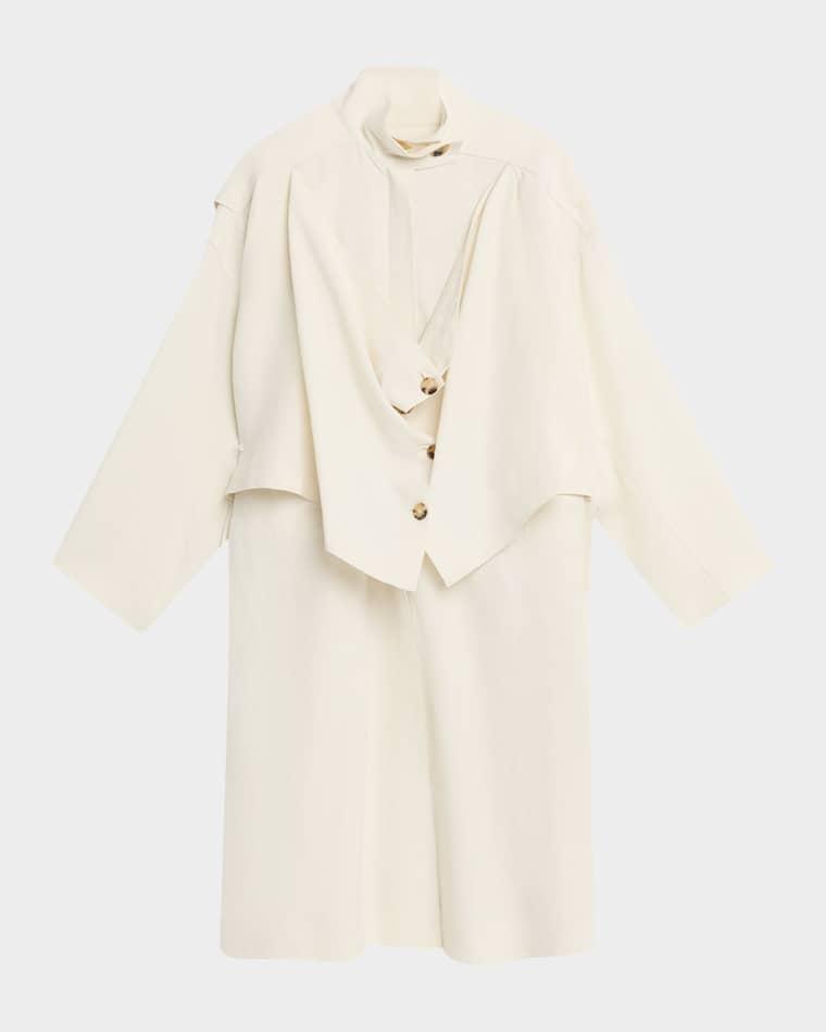 Linen Draped Oversized Wind Coat by MICHAEL KORS