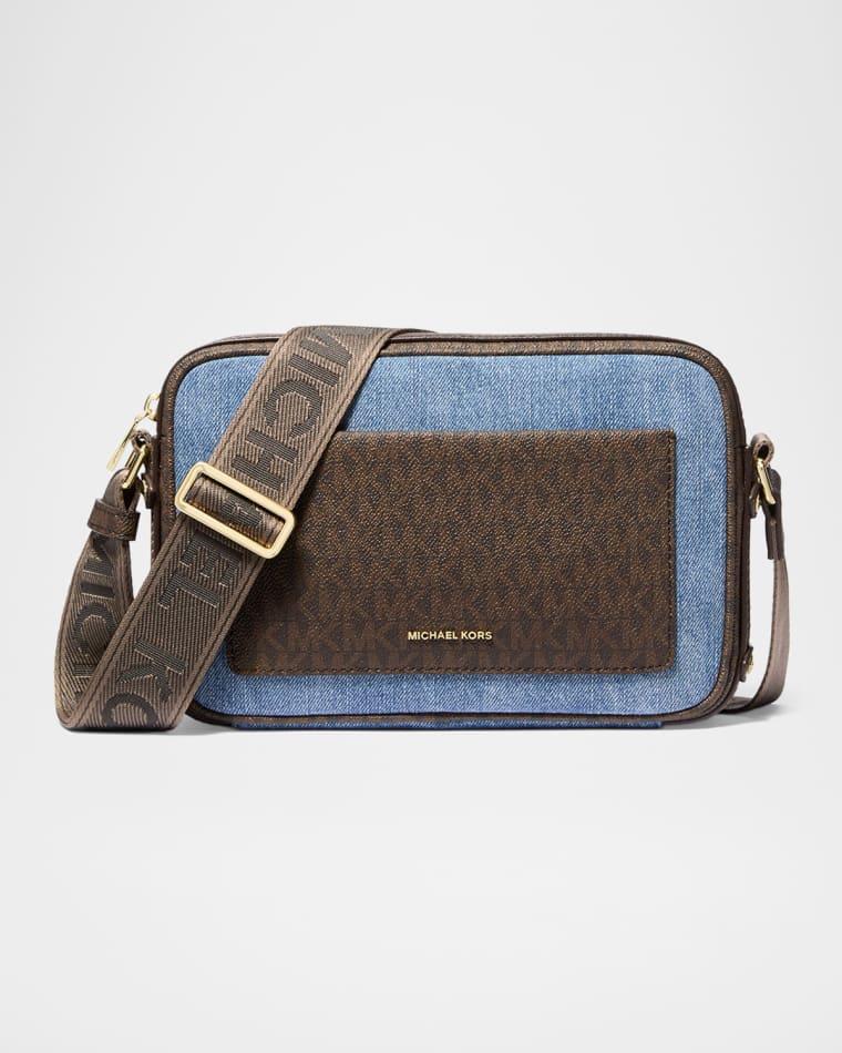 Maeve Large Two-Tone Denim Crossbody Bag by MICHAEL KORS