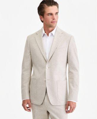 Men's Classic-Fit Tan Texture Suit Separate Jacket by MICHAEL KORS