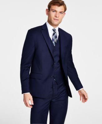 Men's Classic-Fit Wool-Blend Stretch Solid Suit Jacket by MICHAEL KORS