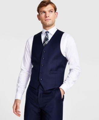 Men's Classic-Fit Wool-Blend Stretch Solid Suit Vest by MICHAEL KORS