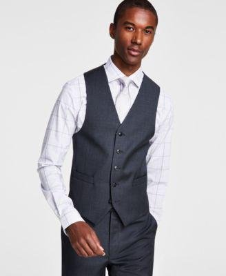 Men's Classic-Fit Wool-Blend Stretch Solid Suit Vest by MICHAEL KORS
